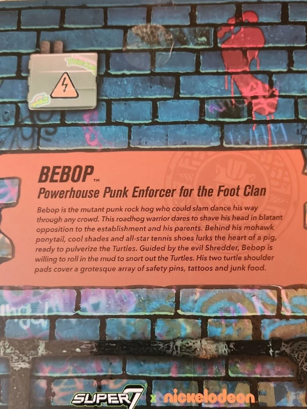 Bebop Teenage MUTANT Ninja  Figurine. Powerhouse Punk Enforcer For The Foot Clan